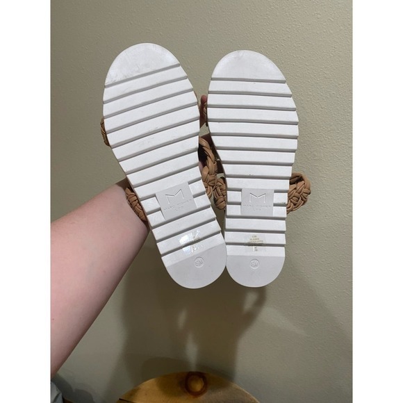 Marc Fisher LTD Jaimee Brown Leather Braided Espadrille Sandals Size 8.5 - Picture 8 of 8